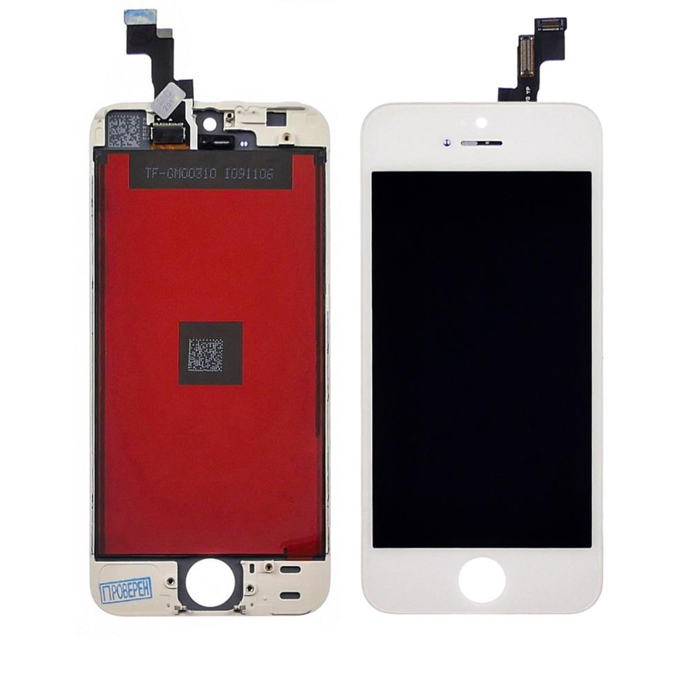 Дисплей для Apple iPhone 5S з білим тачскрином HC