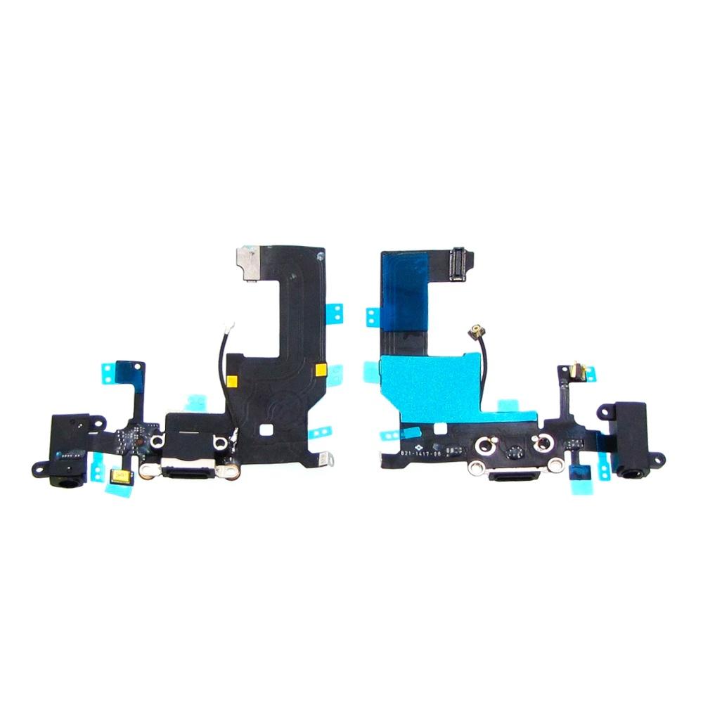 Шлейф для Apple iPhone 5 з чорним роз’ємом живлення, гарнітури, з мікрофоном