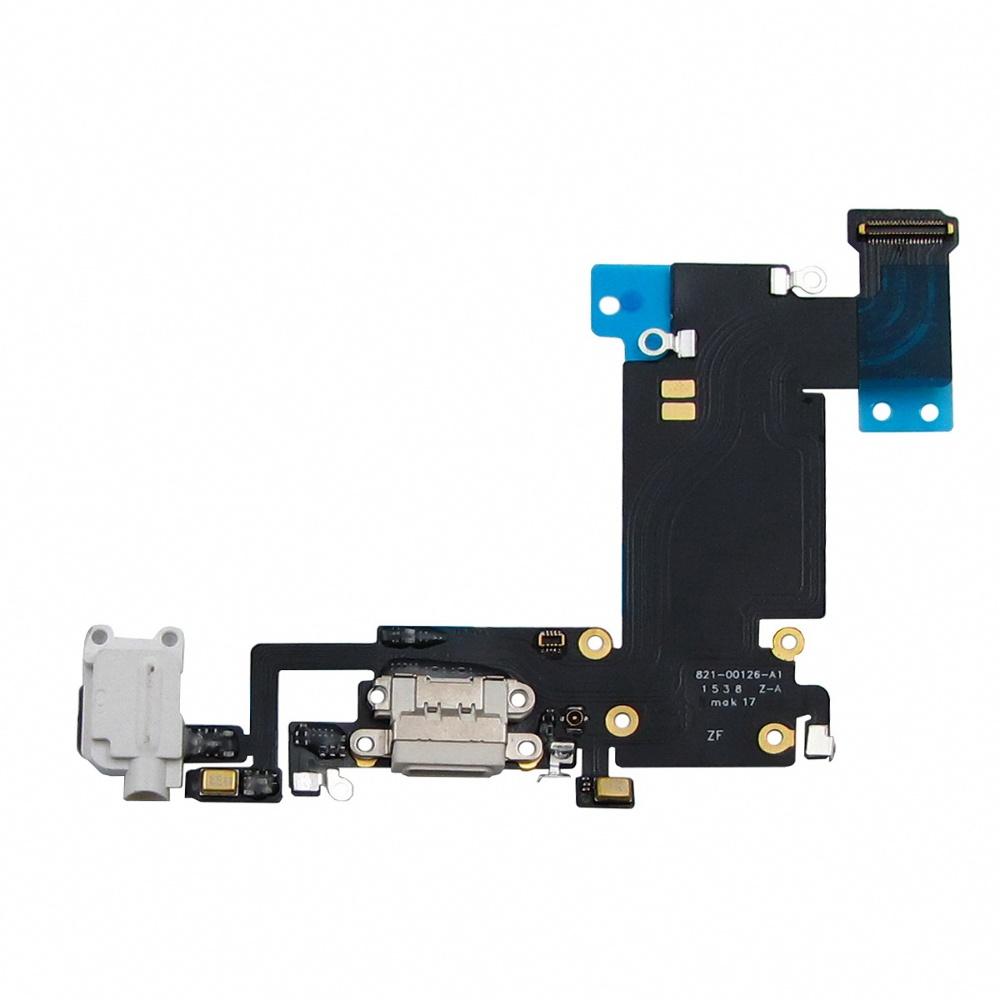 Шлейф для Apple iPhone 6s Plus з білим роз’ємом живлення, гарнітури, з мікрофоном