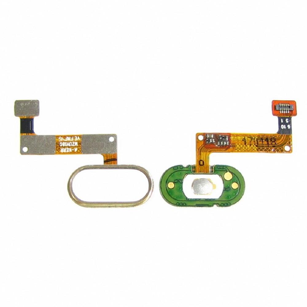 Шлейф для Meizu M5 Note з біло-золотистою кнопкою HOME (сенсорна)