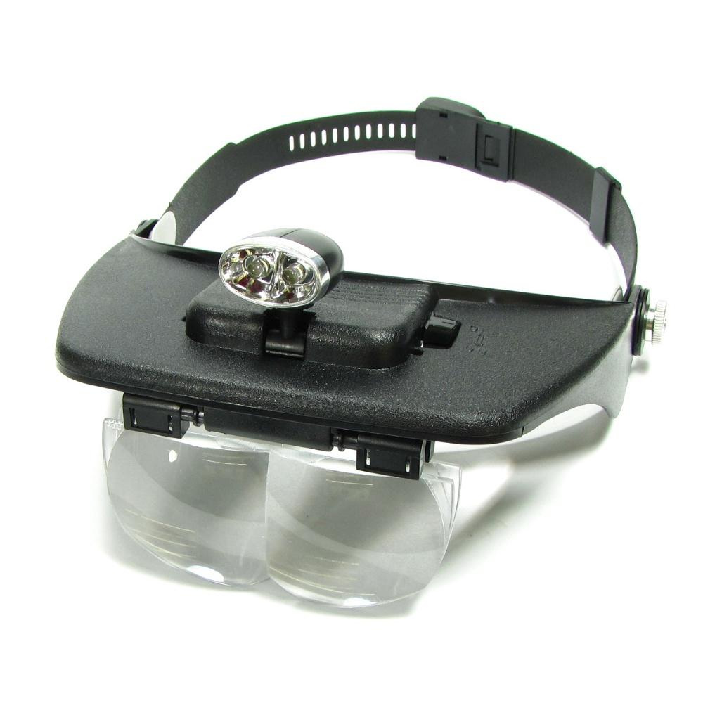 Бінокуляри MG81001-A з LED-підсвічуванням (спарені лінзи 1.2х/ 1.8х/ 2.5х/ 3.5х)