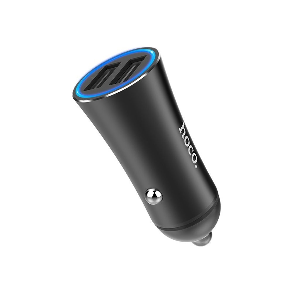 Автомобільний зарядний пристрій Hoco Z30A 2 USB чорний