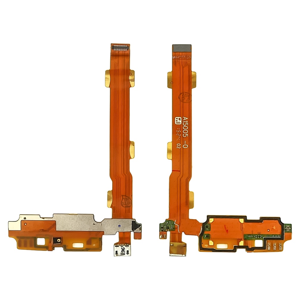 Роз’єм зарядки для Oppo A31 (2015) на шлейфі з мікрофоном і компонентами