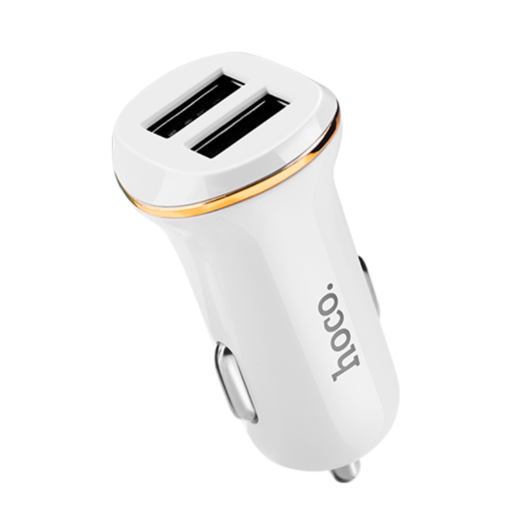 Автомобільний зарядний пристрій Hoco Z1 2 USB білий