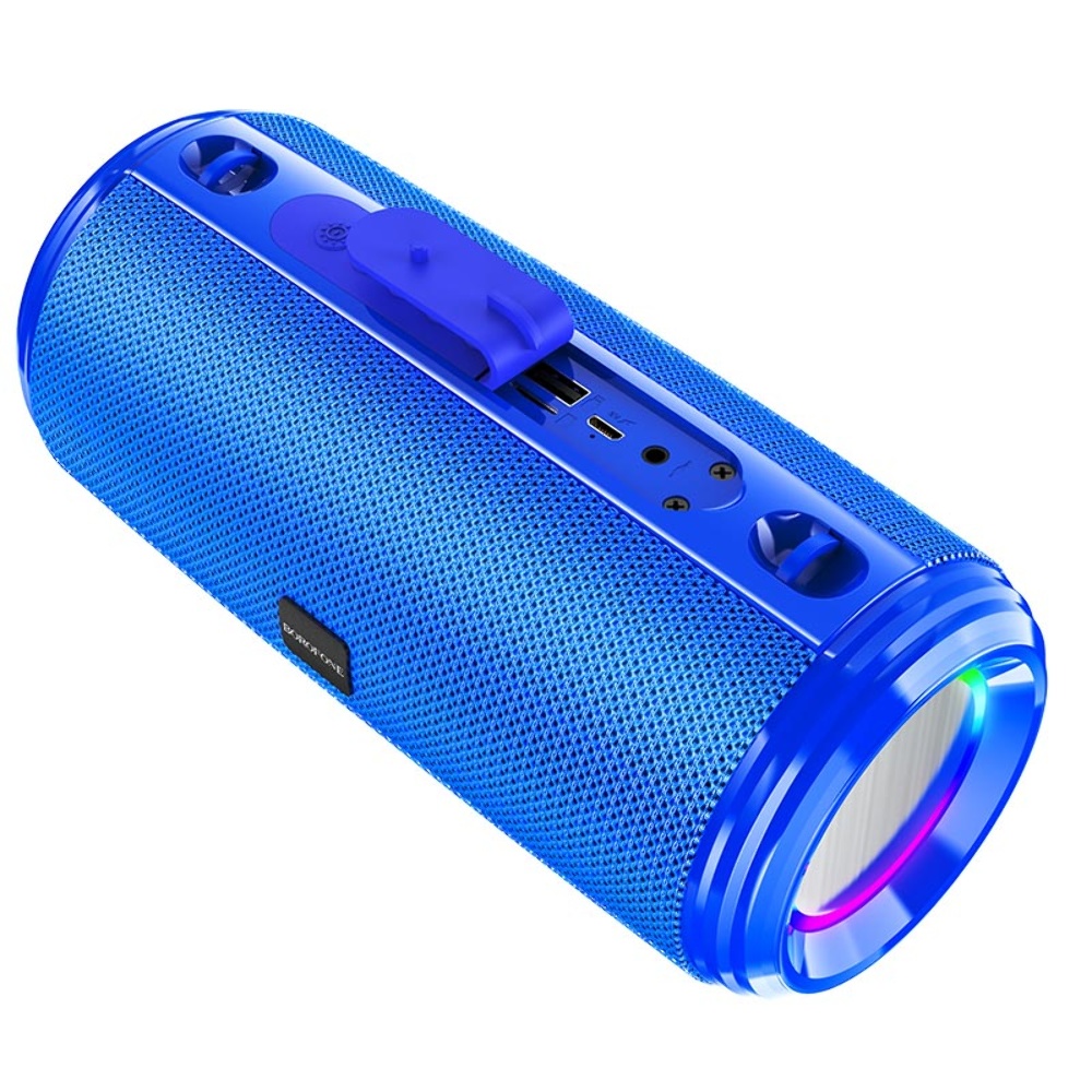 Портативна Bluetooth колонка Borofone BR13 з LED підсвіткою blue