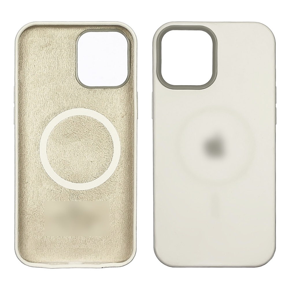 Чохол Full Silicone Case MagSafe для Apple iPhone 12/ 12 Pro 02 білий копія
