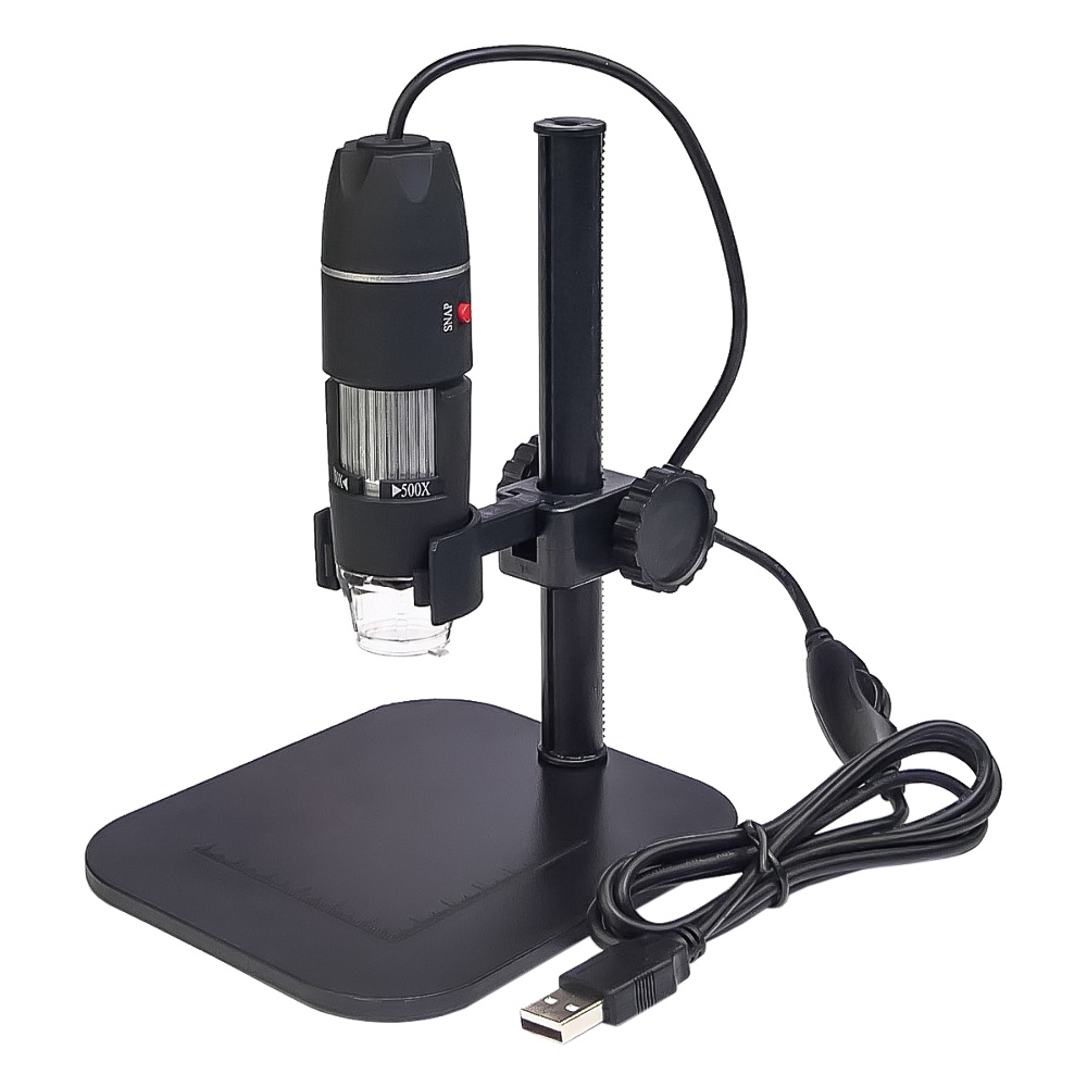 Цифровий мікроскоп MicroView 500x + stand, з регульованою підставкою, оптичне збільшення до 500X