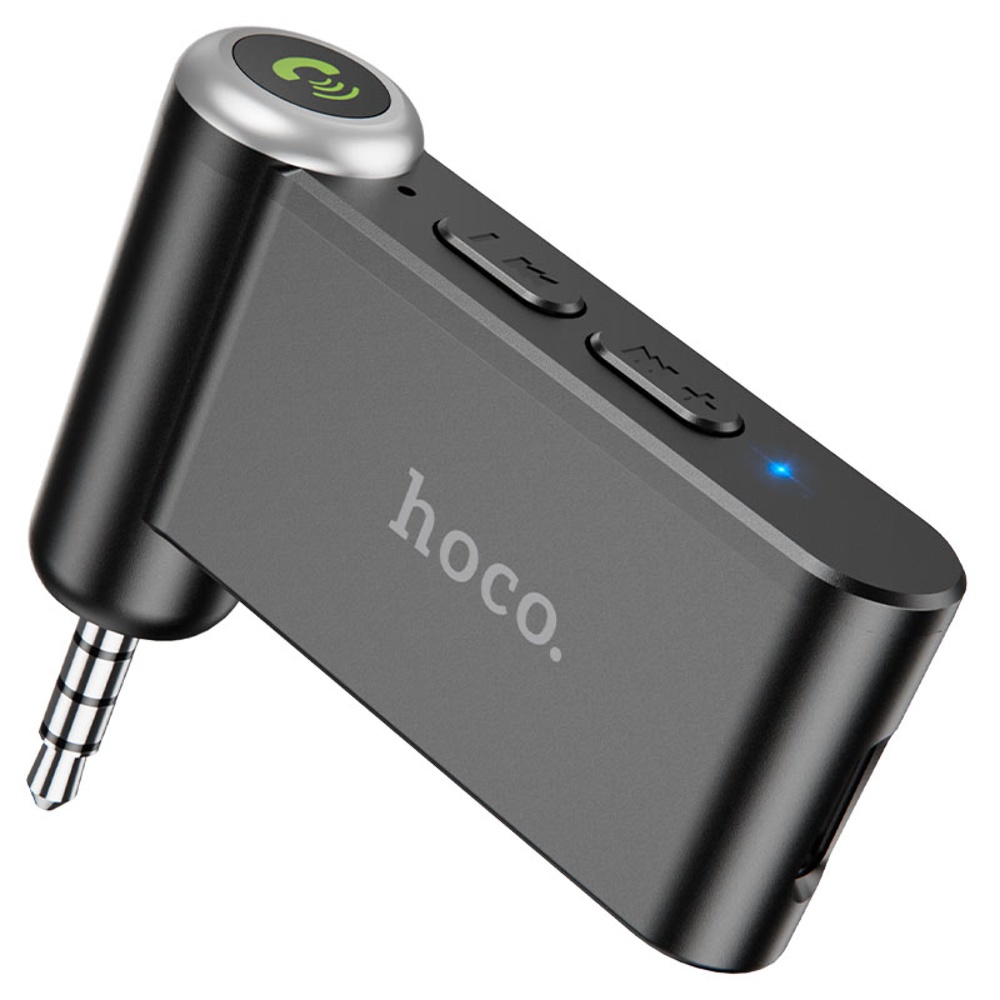Автомобільний адаптер Bluetooth Hoco E58 чорний