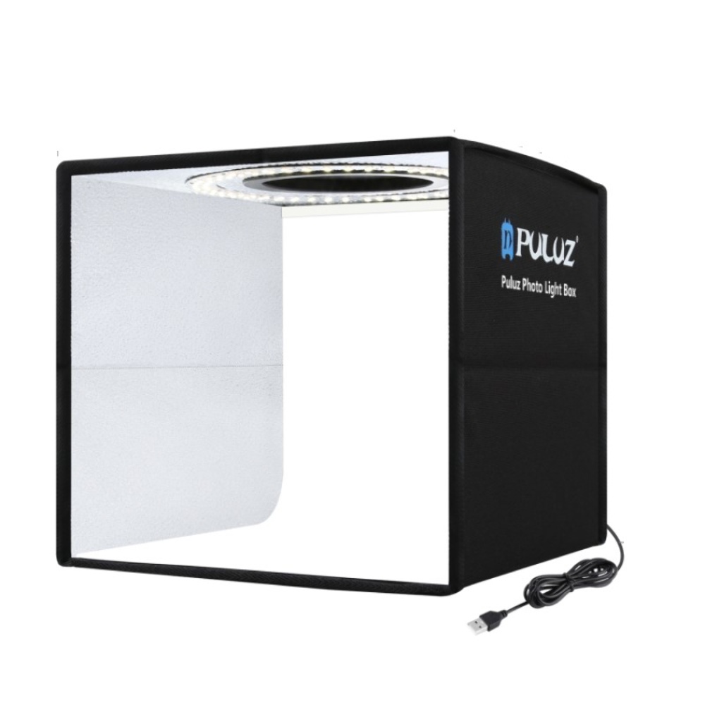 Лайткуб (фотобокс) Puluz PKT3101B LED (25x25x25 см) чорний