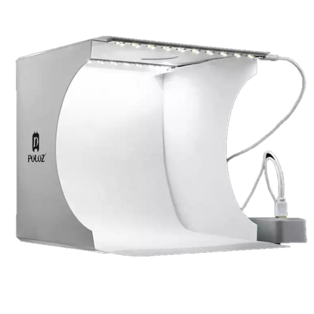 Лайткуб (фотобокс) Puluz PU5022 (24x23x22 см) у комплекті з 2 LED панелями білий