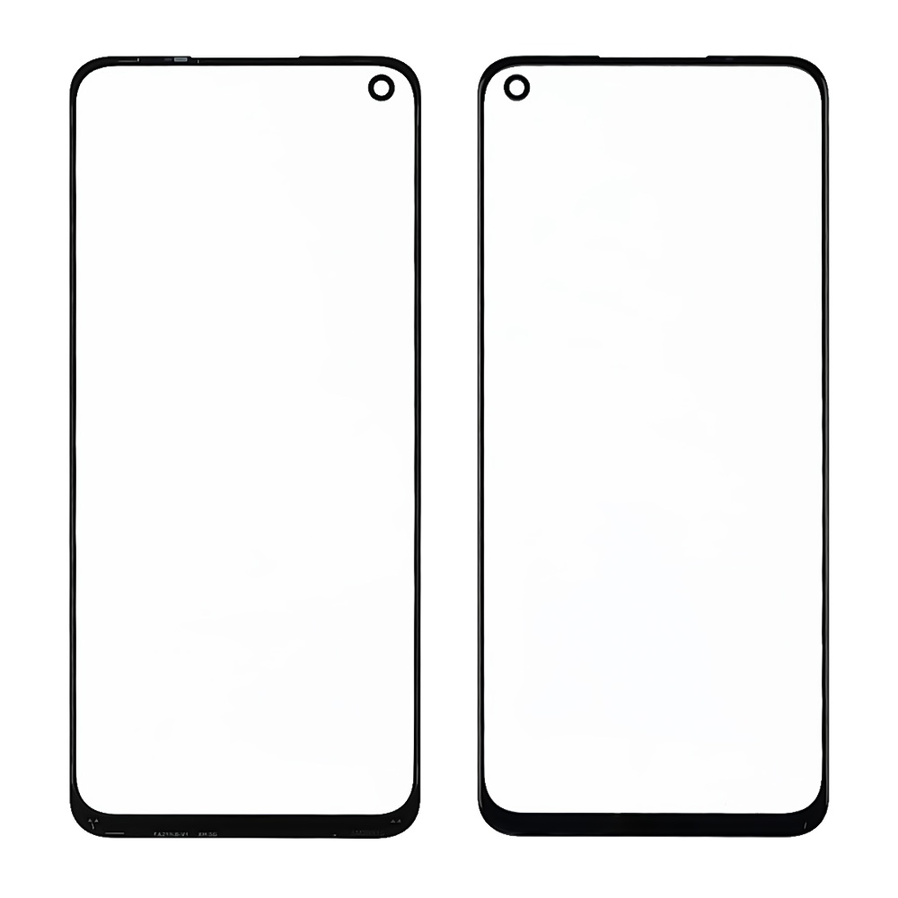 Скло тачскрина з OCA плівкою для Oppo A74 4G/ Realme 8 Pro чорне з олеофобним покриттям, загартоване