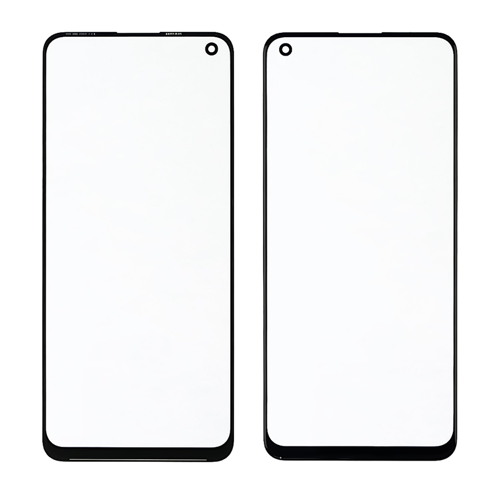 Скло тачскрина з OCA плівкою для Realme 7 Pro чорне з олеофобним покриттям, загартоване