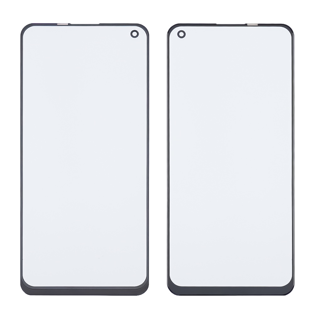 Скло тачскрина з OCA плівкою для Oppo Reno 5 lite чорне з олеофобним покриттям, загартоване