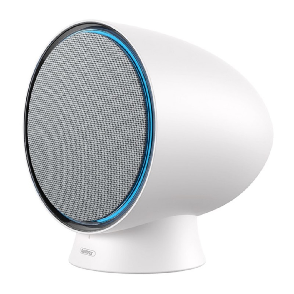 Портативна Bluetooth колонка Remax RB-H9 mini TWS з LED підсвіткою та пультом white