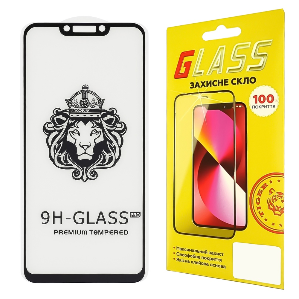 Захисне скло для Huawei P Smart Plus (2018) Full Glue Lion (0.3 мм, 2.5D, чорне)