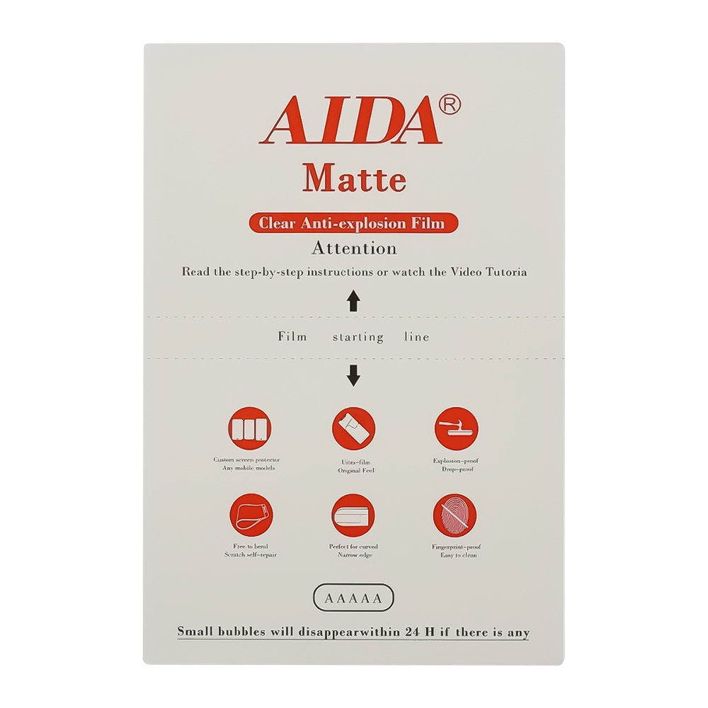 Гідрогелева захисна плівка для плоттера AIDA BM-01 матова, розмір 120мм х 180мм