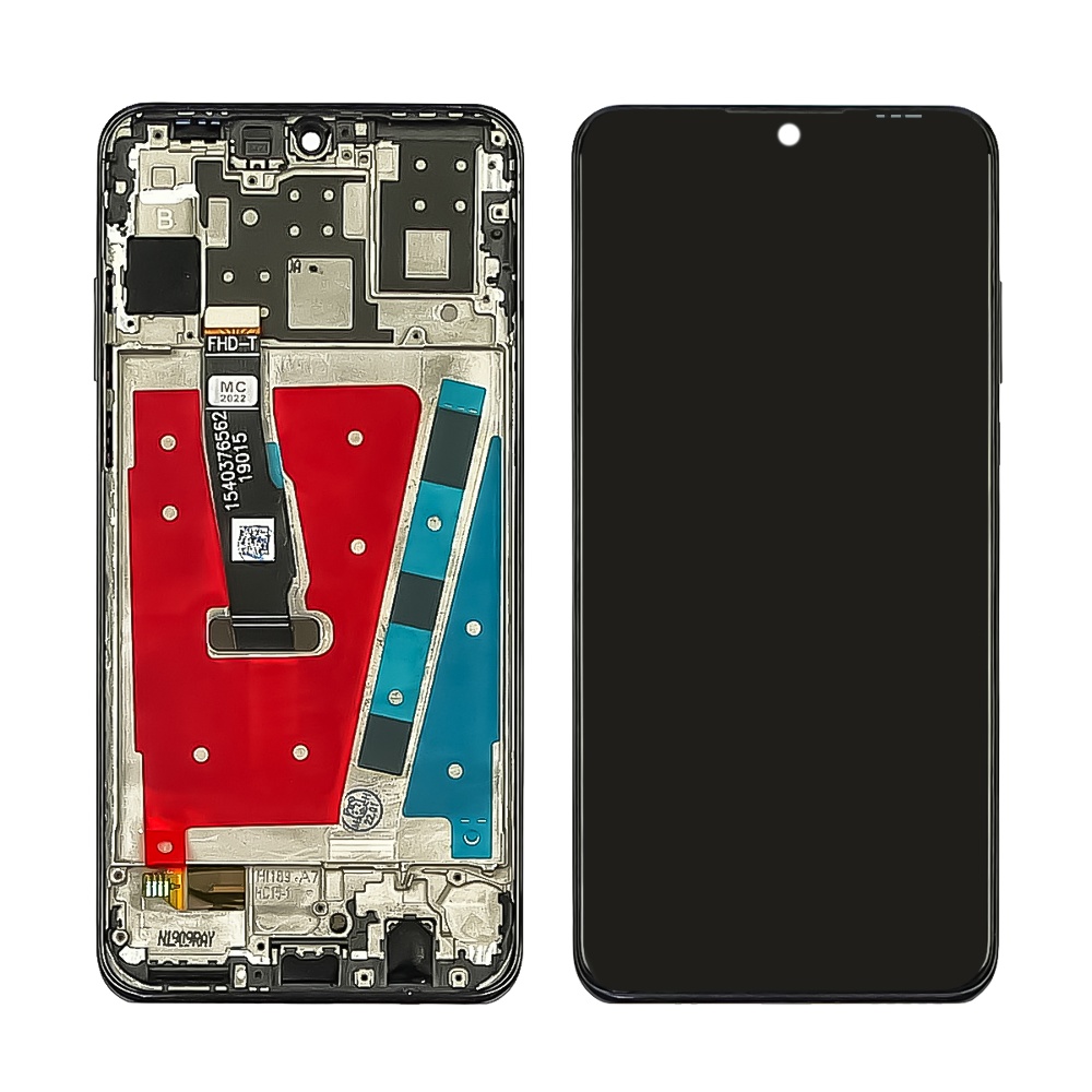 Дисплей для Huawei P30 Lite/ Nova 4e (2019) (48МР версия) з чорним тачскрином та чорною корпусною рамкою