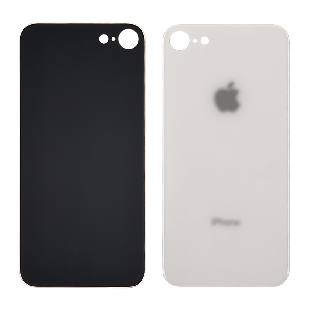 Заднє скло корпусу для Apple iPhone 8 White (біле) (Big hole)