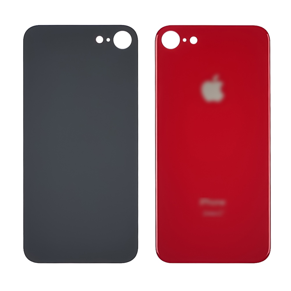 Заднє скло корпусу для Apple iPhone 8 Red (червоне) (Big hole)