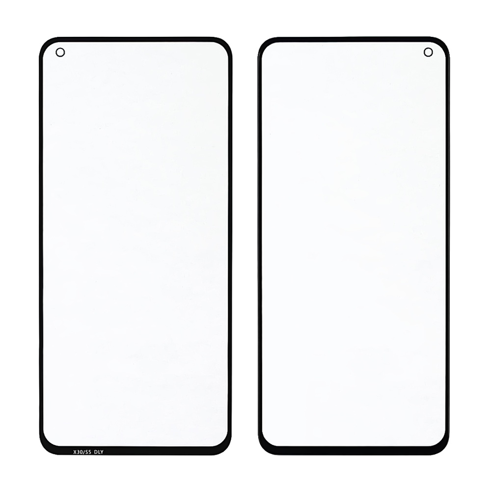 Скло тачскрина для Vivo X30 pro чорне з олеофобним покриттям, загартоване