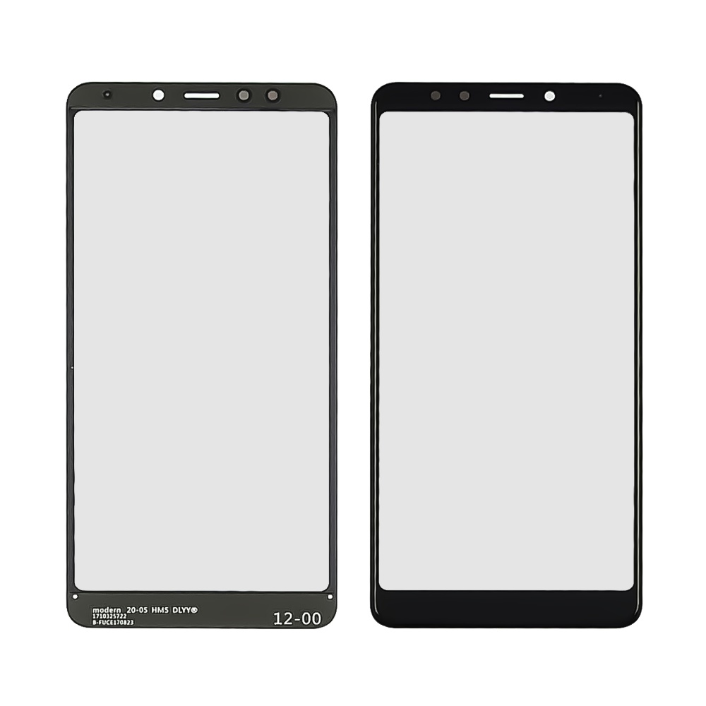 Скло тачскрина з OCA плівкою для Xiaomi Redmi 5 чорне з олеофобним покриттям, загартоване