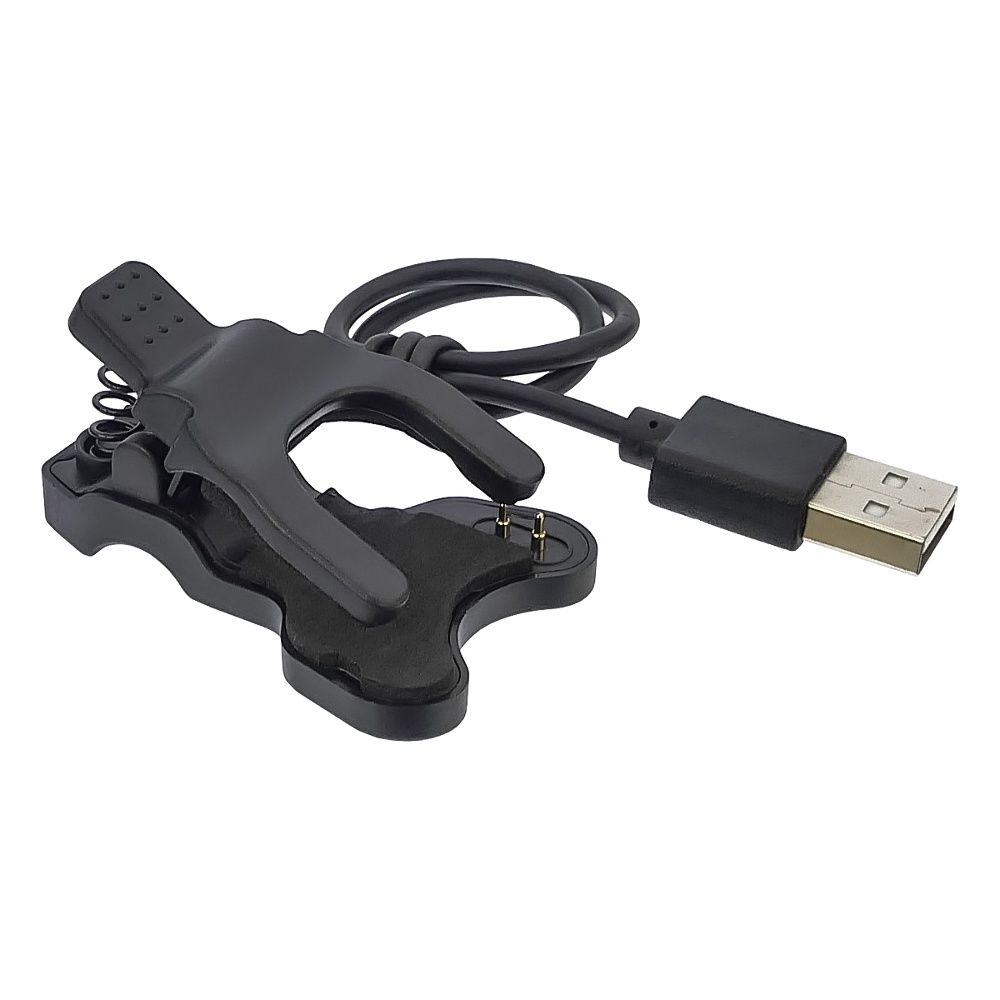 USB кабель для смарт годинника універсальний прищіпка (2 pin) 4 mm чорний