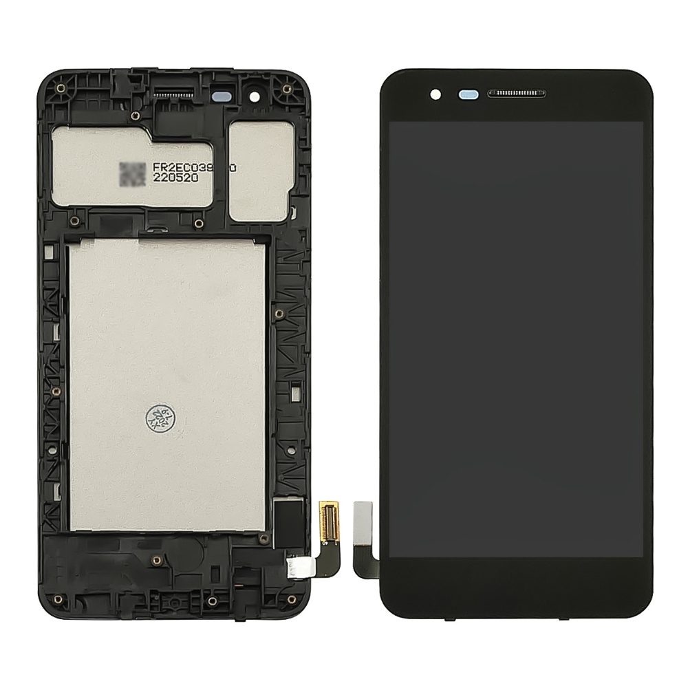 Дисплей для LG K8 (2018) MX210 з чорним тачскрином та корпусною рамкою