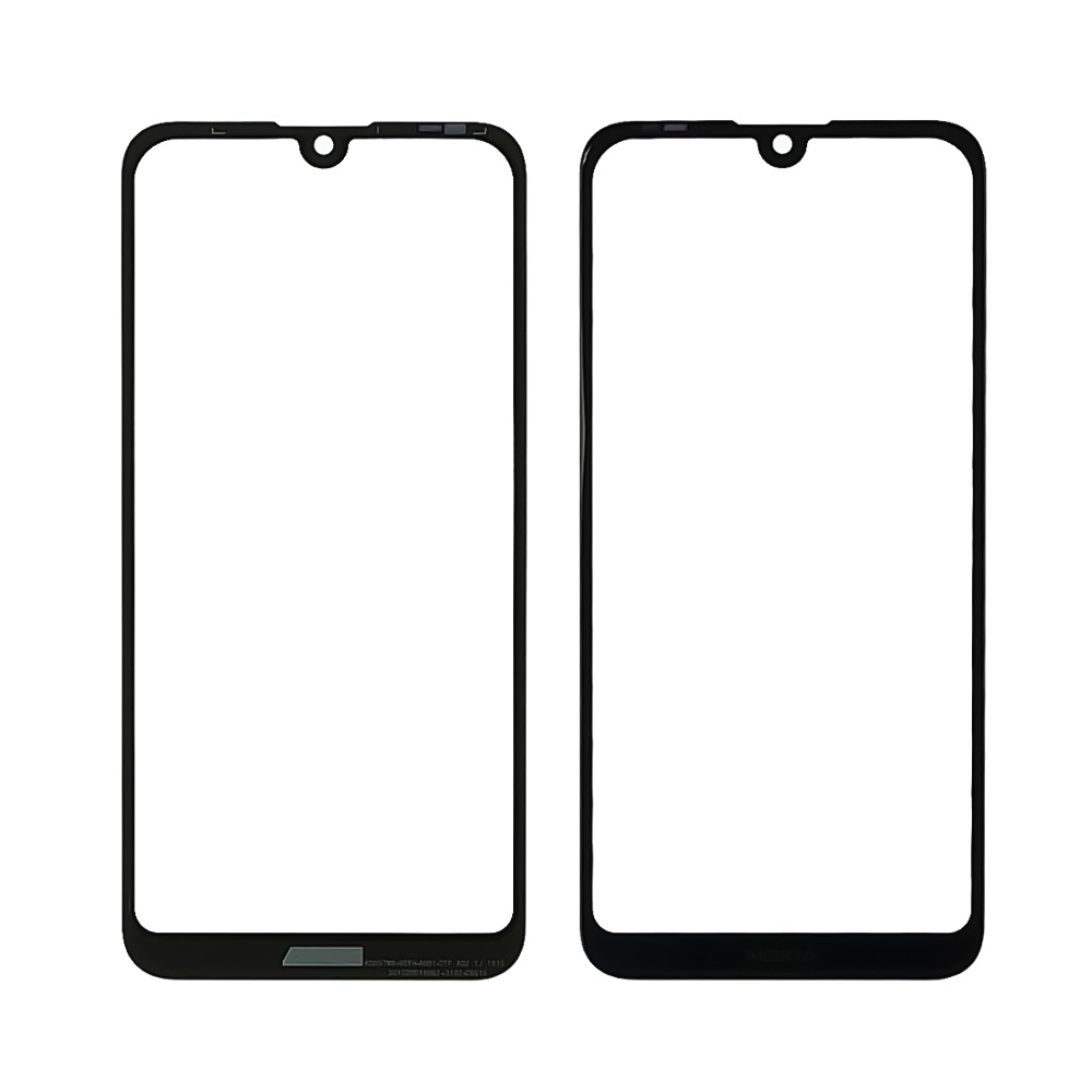 Скло тачскрина з OCA плівкою для Nokia 2.2 чорне з олеофобним покриттям, загартоване