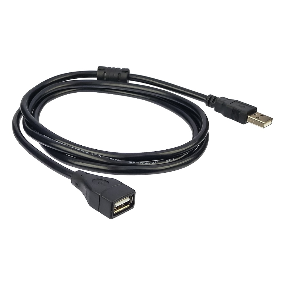Кабель подовжувач USB to USB (F) 3m black