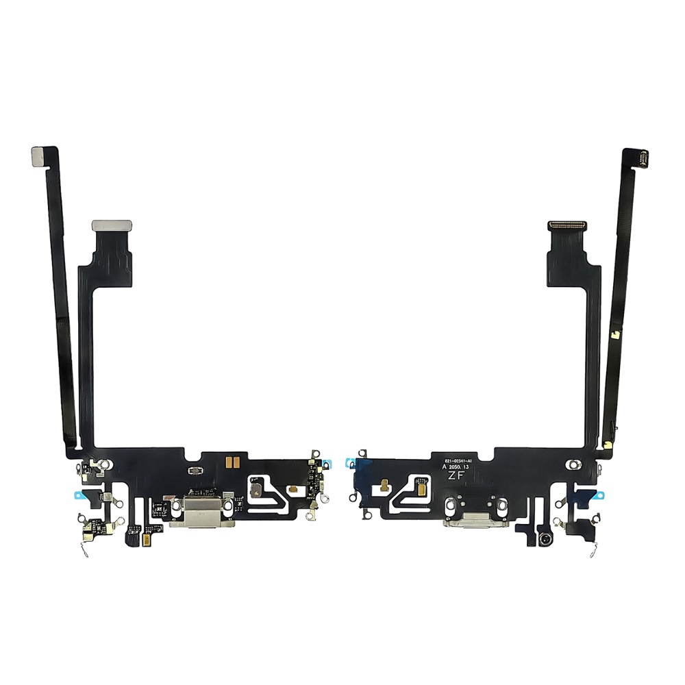 Шлейф для Apple iPhone 12 Pro Max з сірим роз’ємом живлення, з мікрофоном