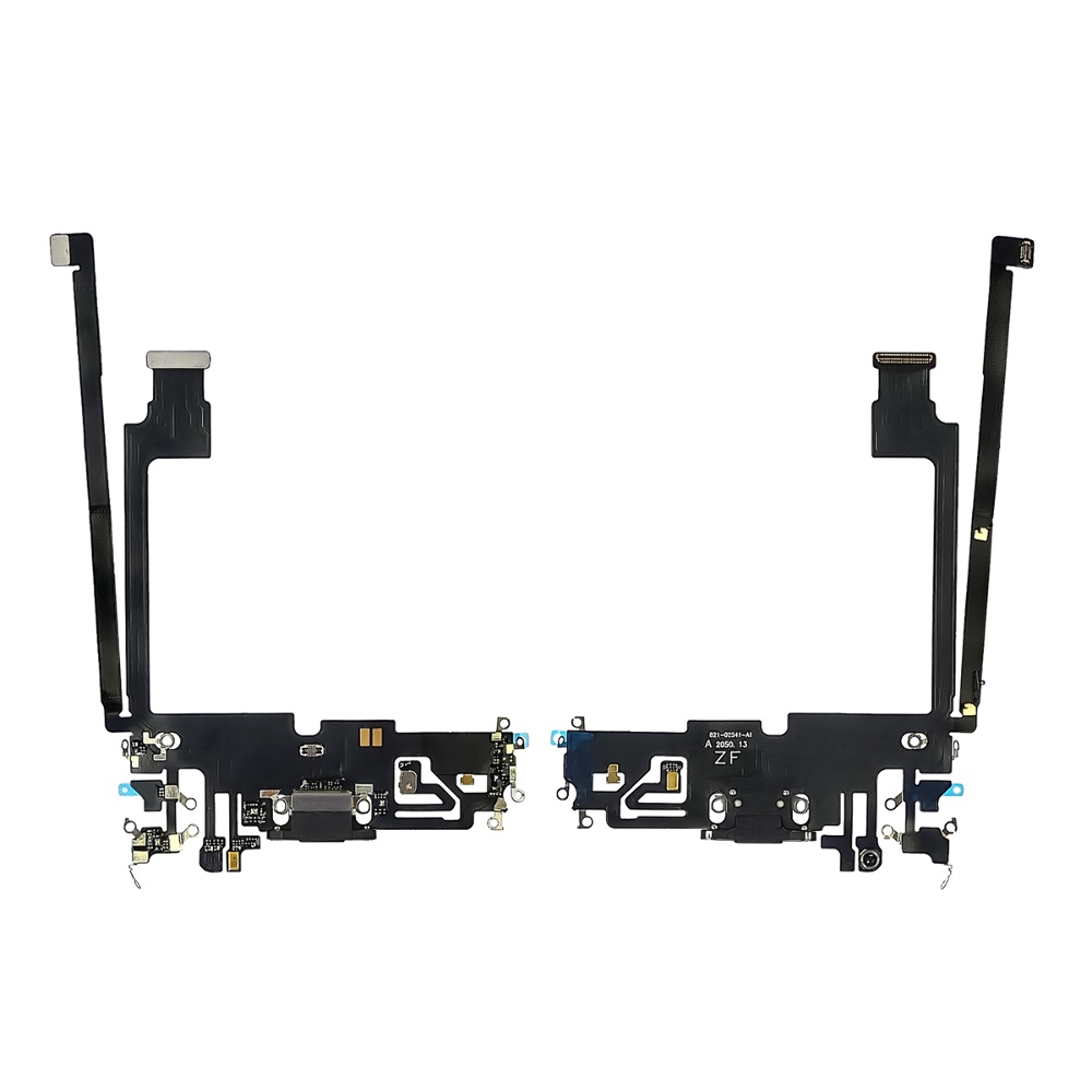 Шлейф для Apple iPhone 12 Pro Max з чорним роз’ємом живлення, з мікрофоном