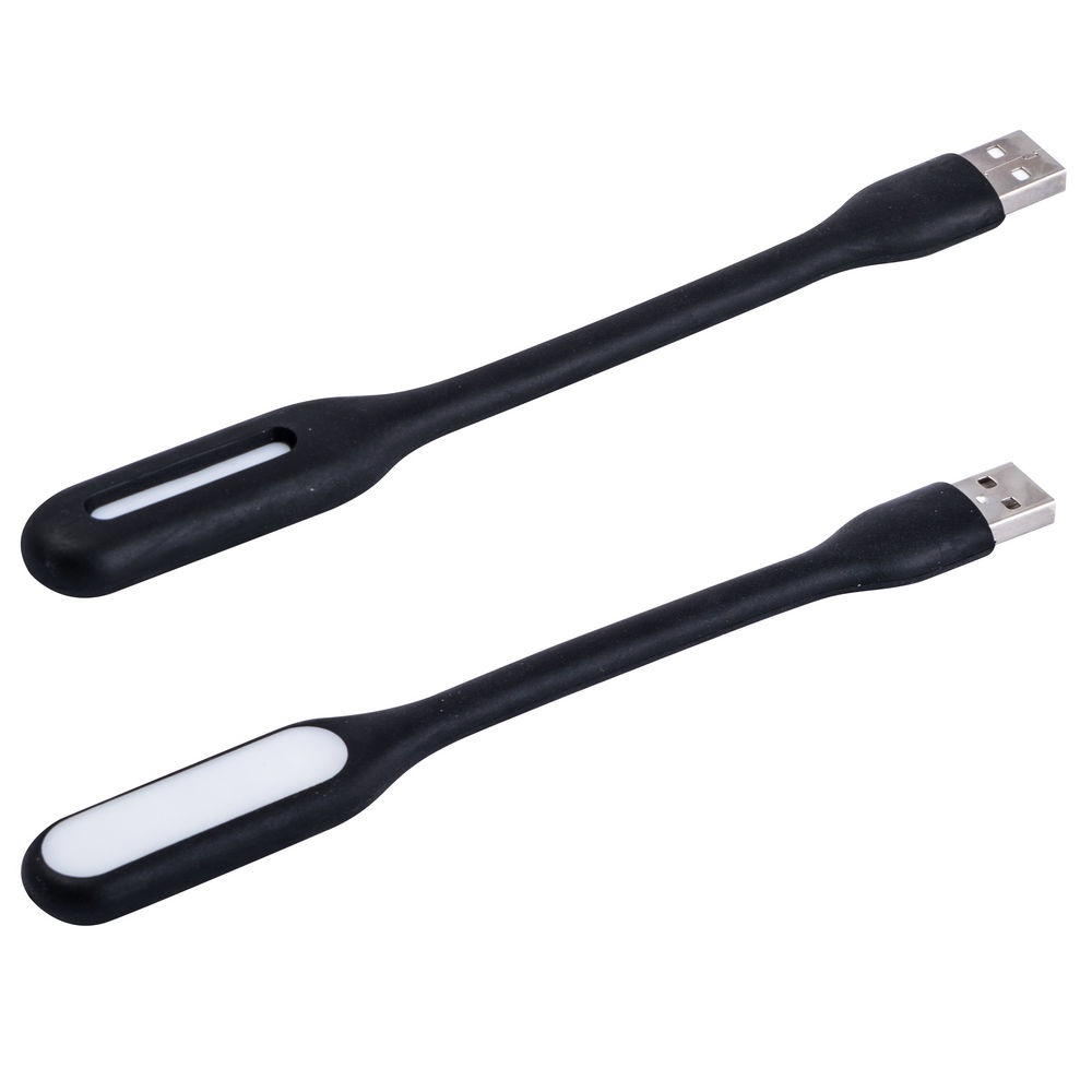 USB LED лампочка гнучка 3W, холодне світло чорна