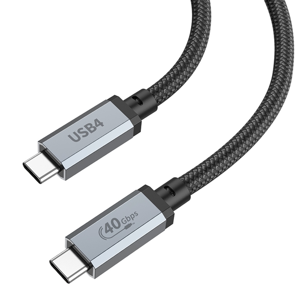 Мультимедійний кабель Hoco US05 Type-C to Type-C USB4 8K Thunderbolt3 PD 100W 1m black