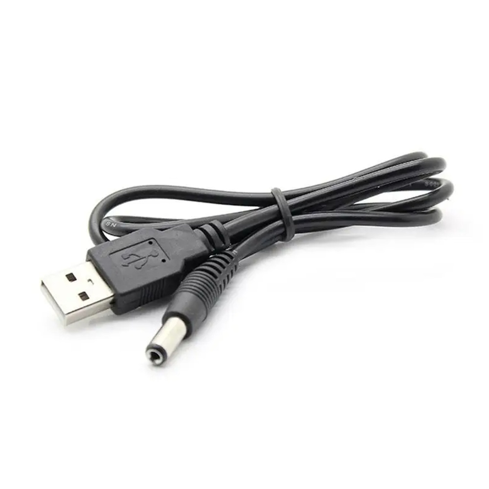 Кабель USB для роутера USB to DC 5.5x2.5 1m чорний