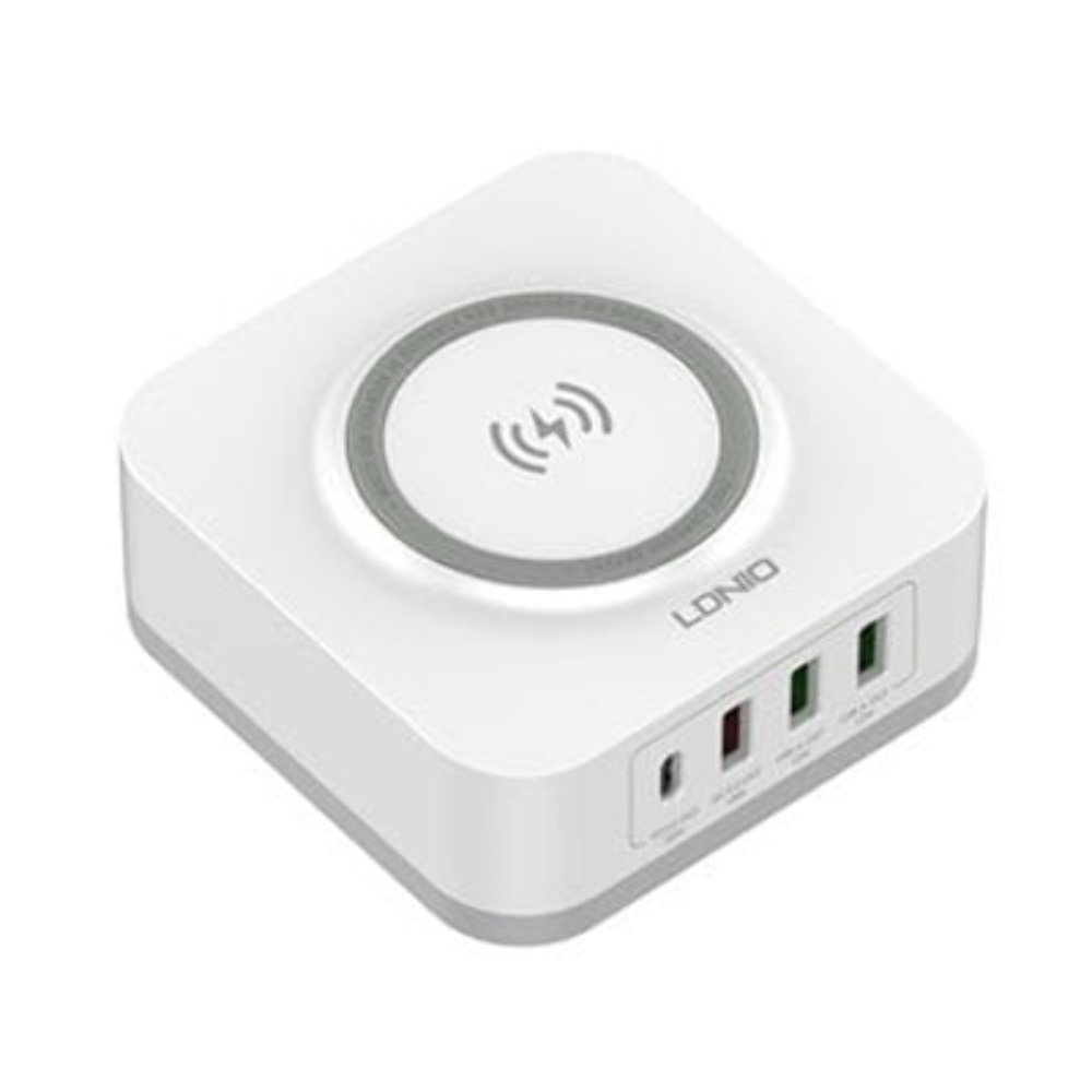 Бездротовий зарядний пристрій Ldnio AW004 3 USB/ Type-C QC PD 32W білий