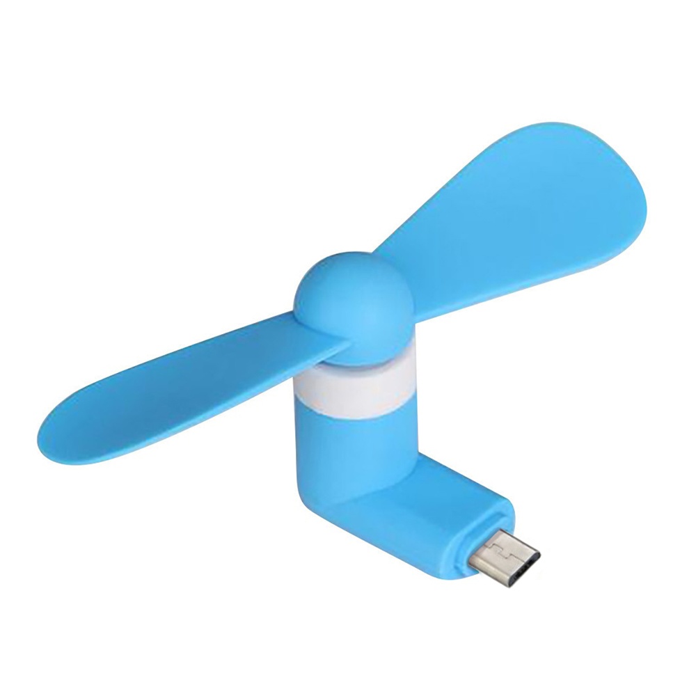 Мобільний вентилятор MicroUSB синій