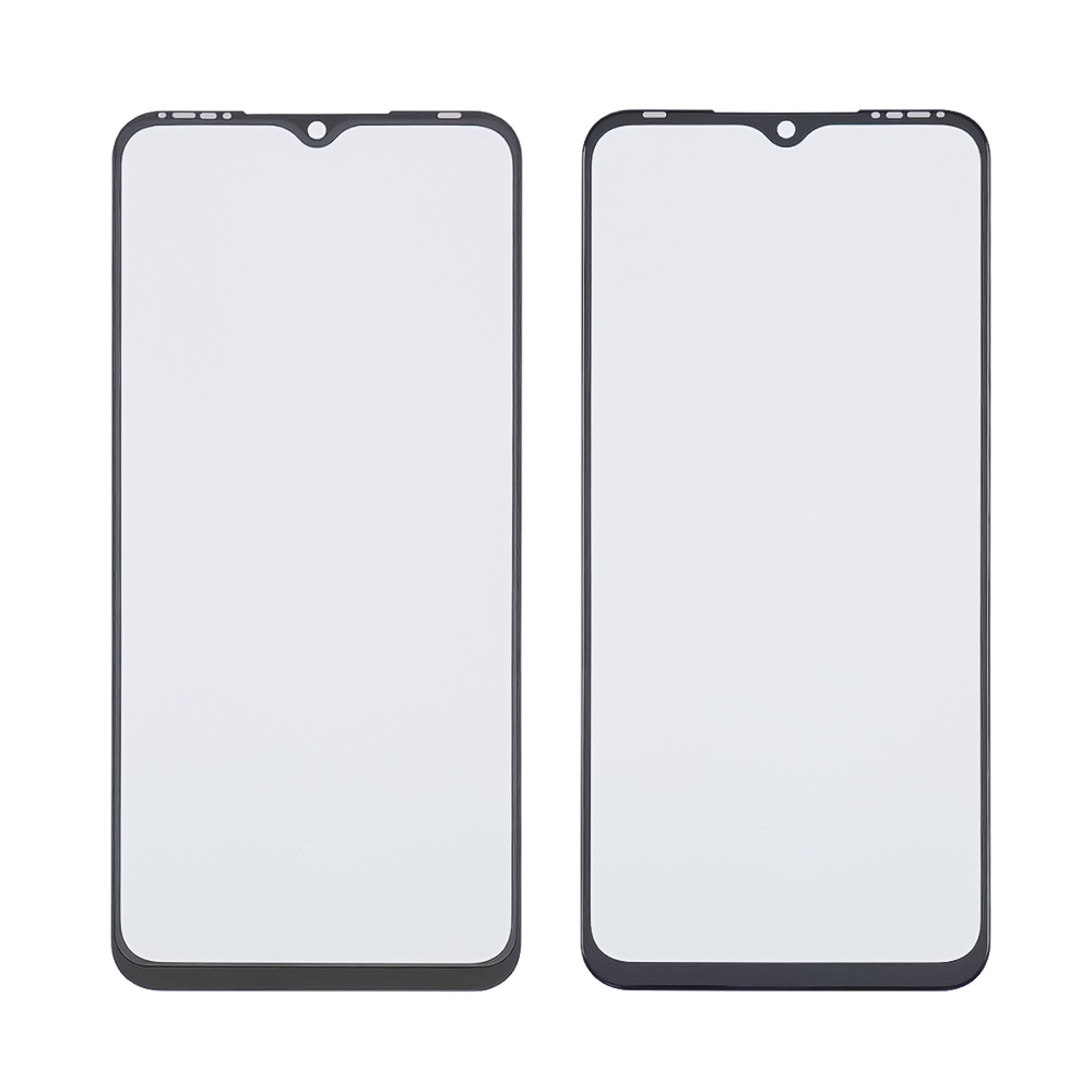Скло тачскрина з OCA плівкою для TECNO Spark 7 (KF6)/ Spark 7 Go (KF6M) чорне з олеофобним покриттям, загартоване