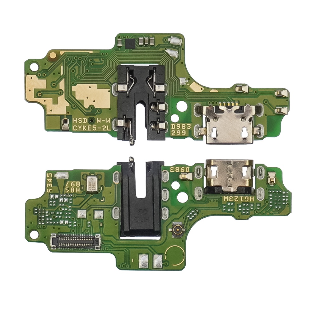 Роз`єм зарядки для TECNO Spark 6 Go (KE5) на платі з мікрофоном і компонентами