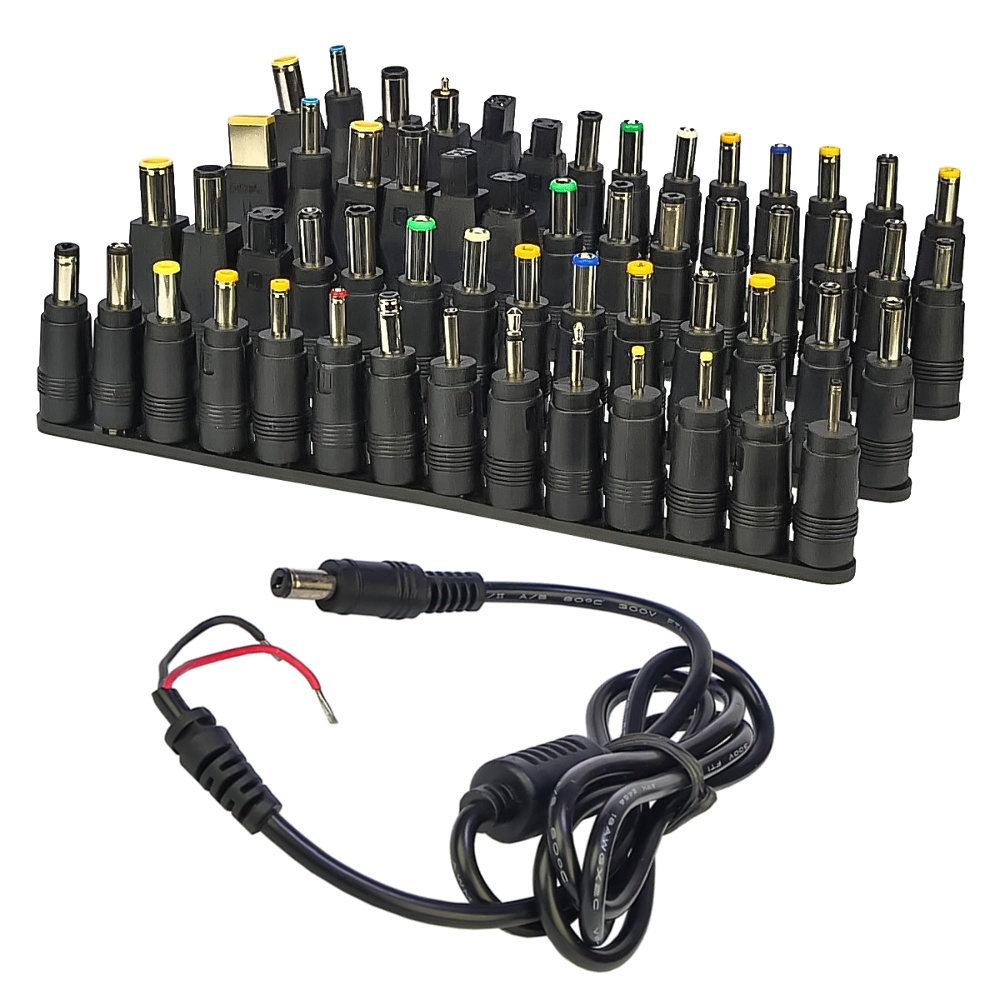 Набір перехідників 56 шт для підключення ноутбуків та моніторів до лабораторних блоків живлення