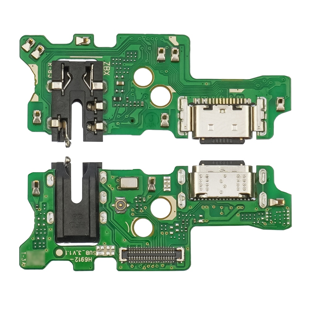 Роз`єм зарядки для TECNO Camon 18 (CH6N) на платі з мікрофоном і компонентами