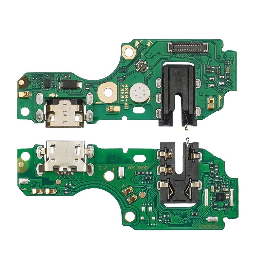 Роз`єм зарядки для TECNO Pop 6 Pro на платі з мікрофоном і компонентами