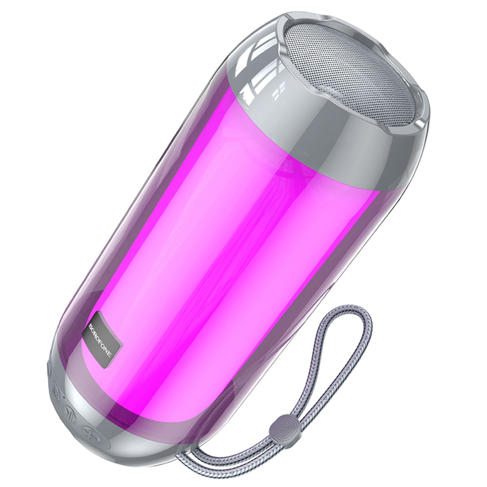 Портативна Bluetooth колонка Borofone BR25 з LED підсвіткою grey