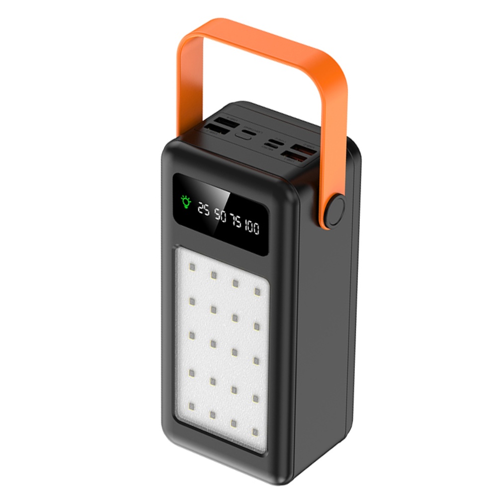Корпус Multi-powerbank S21, під елементи 18650 до 21 шт, 22.5W, з ліхтарем, чорний