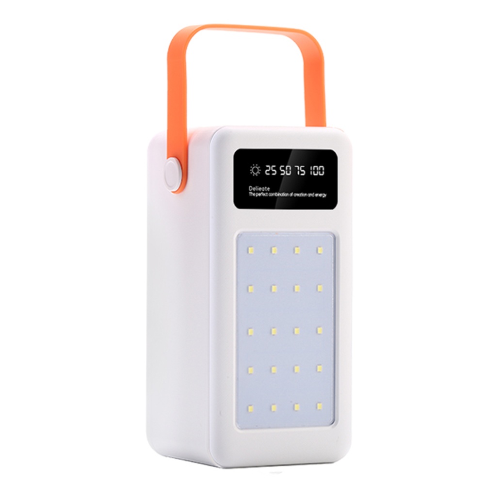 Корпус Multi-powerbank S28, під елементи 18650 до 28 шт, 22.5W, з ліхтарем, білий