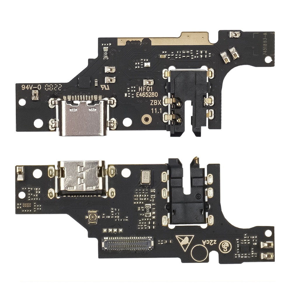 Роз`єм зарядки для ZTE Blade V40 Vita на платі з мікрофоном і компонентами