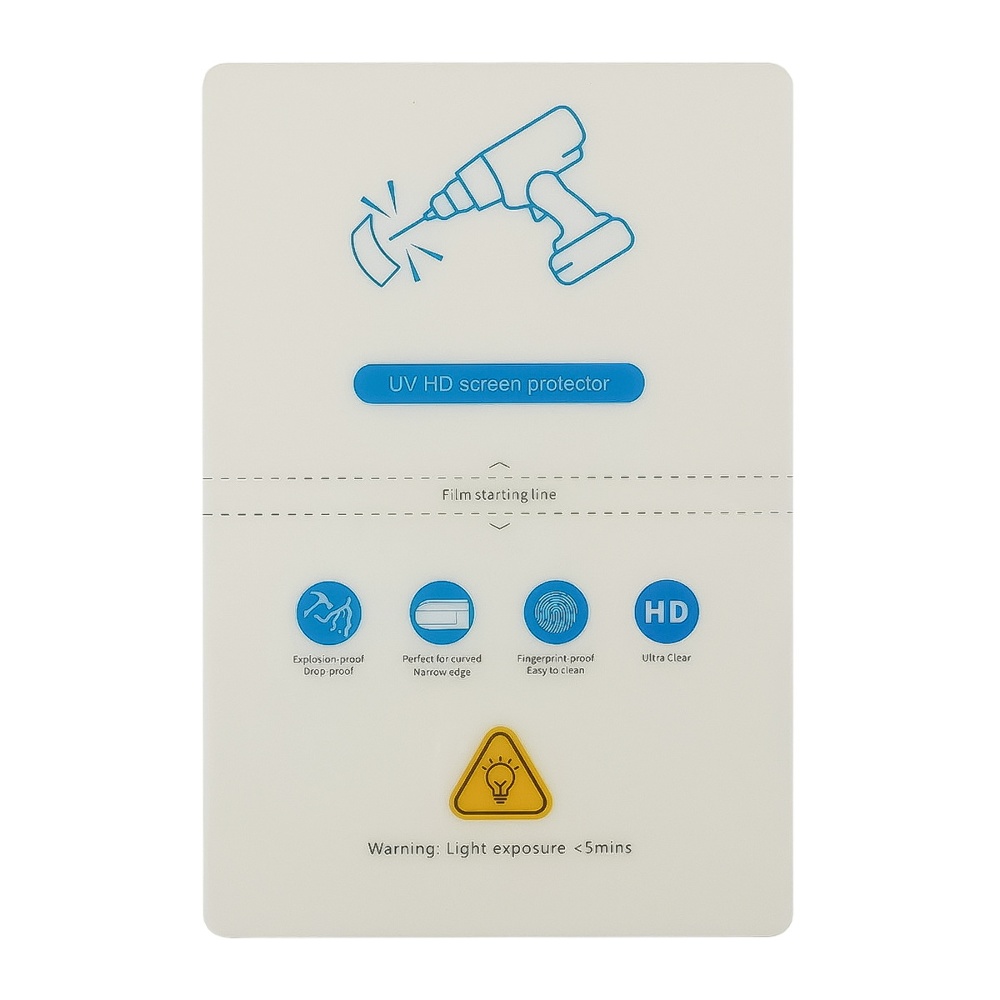 Гідрогелева захисна плівка для плотера UV з олеофобним покриттям глянцева, розмір 120мм х 180мм 0,15mm