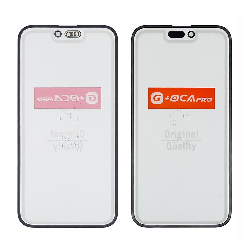 Скло тачскріна з OCA плівкою для Apple iPhone 15 Plus чорне G+OCA Pro