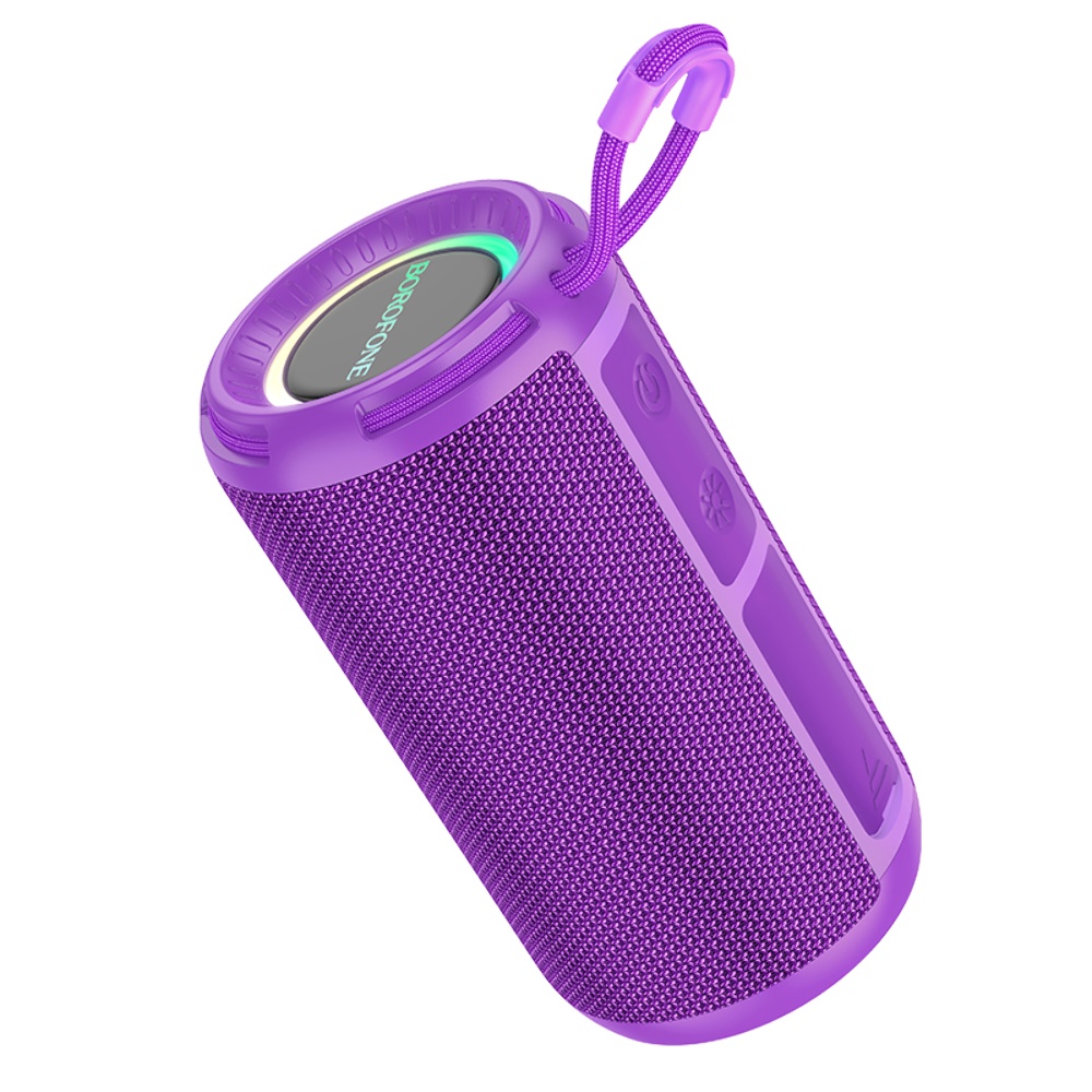 Портативна Bluetooth колонка Borofone BR37 TWS з LED підсвіткою purple