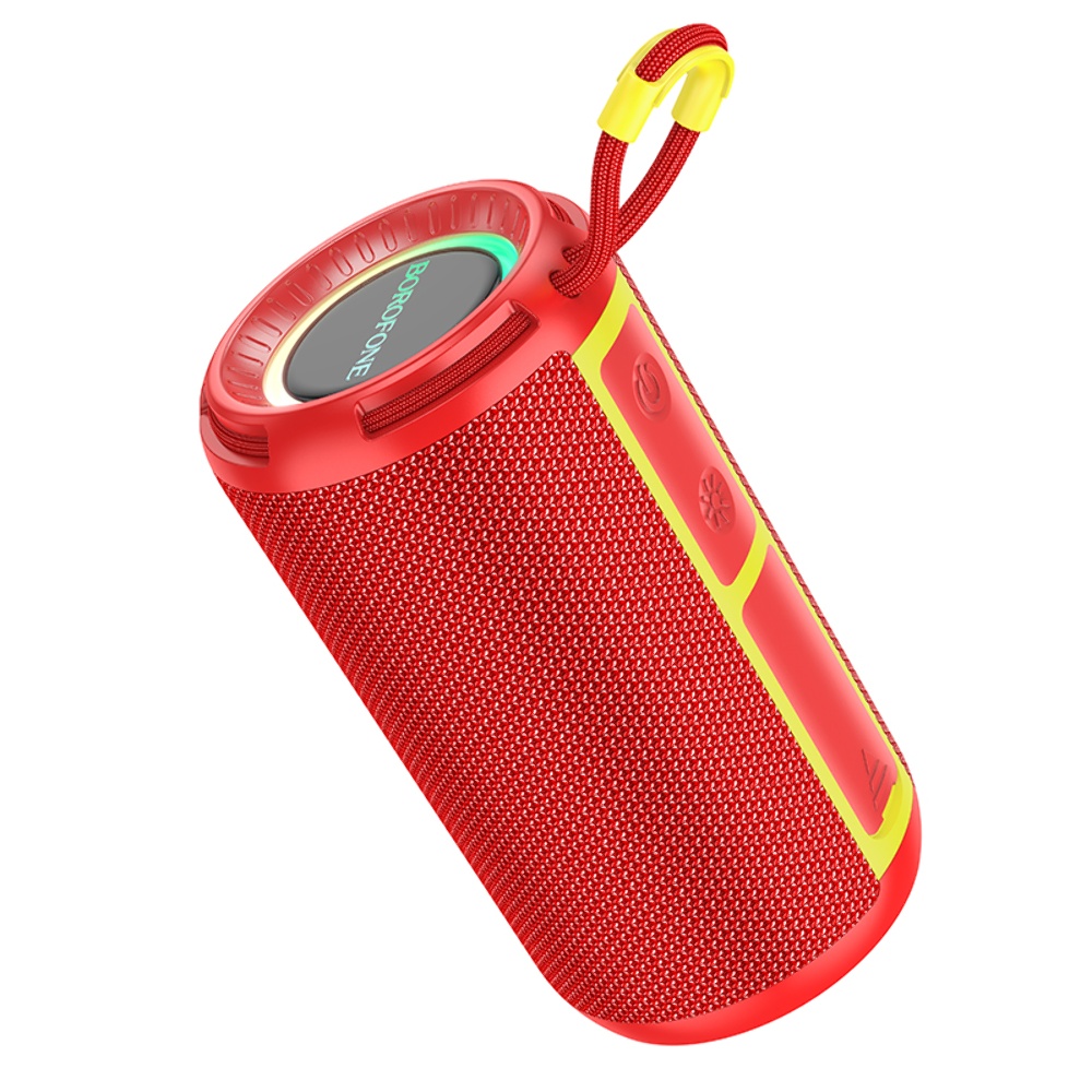 Портативна Bluetooth колонка Borofone BR37 TWS з LED підсвіткою red