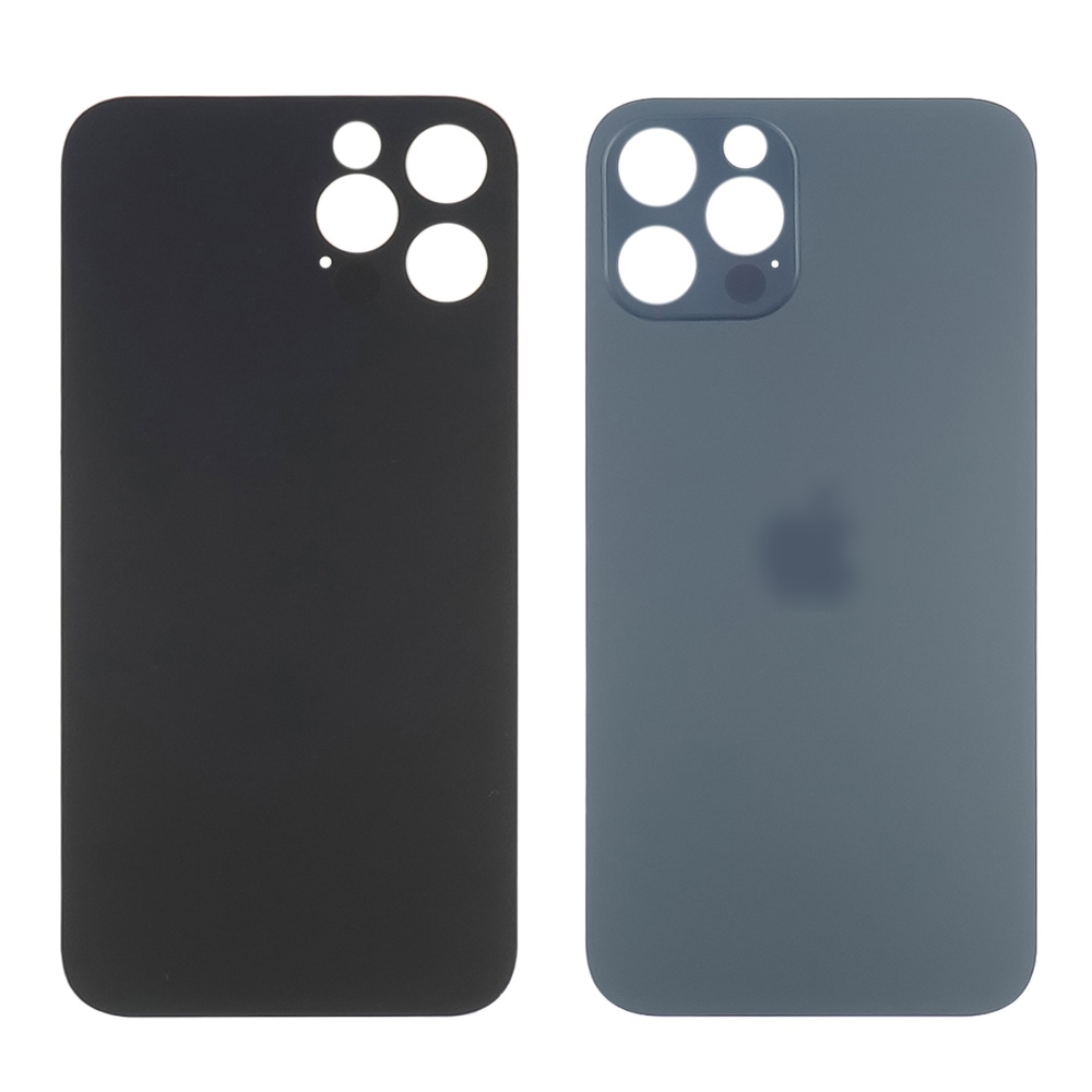 Заднее стекло корпуса для Apple iPhone 12 Pro Max Blue (синее) маленький вырез под камеру